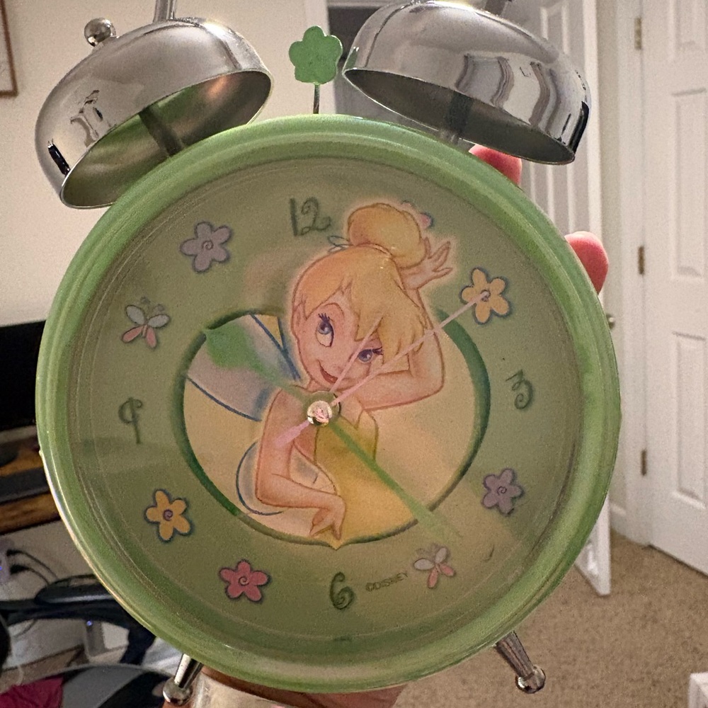 Disney Green Tinker Bell Wall Clock